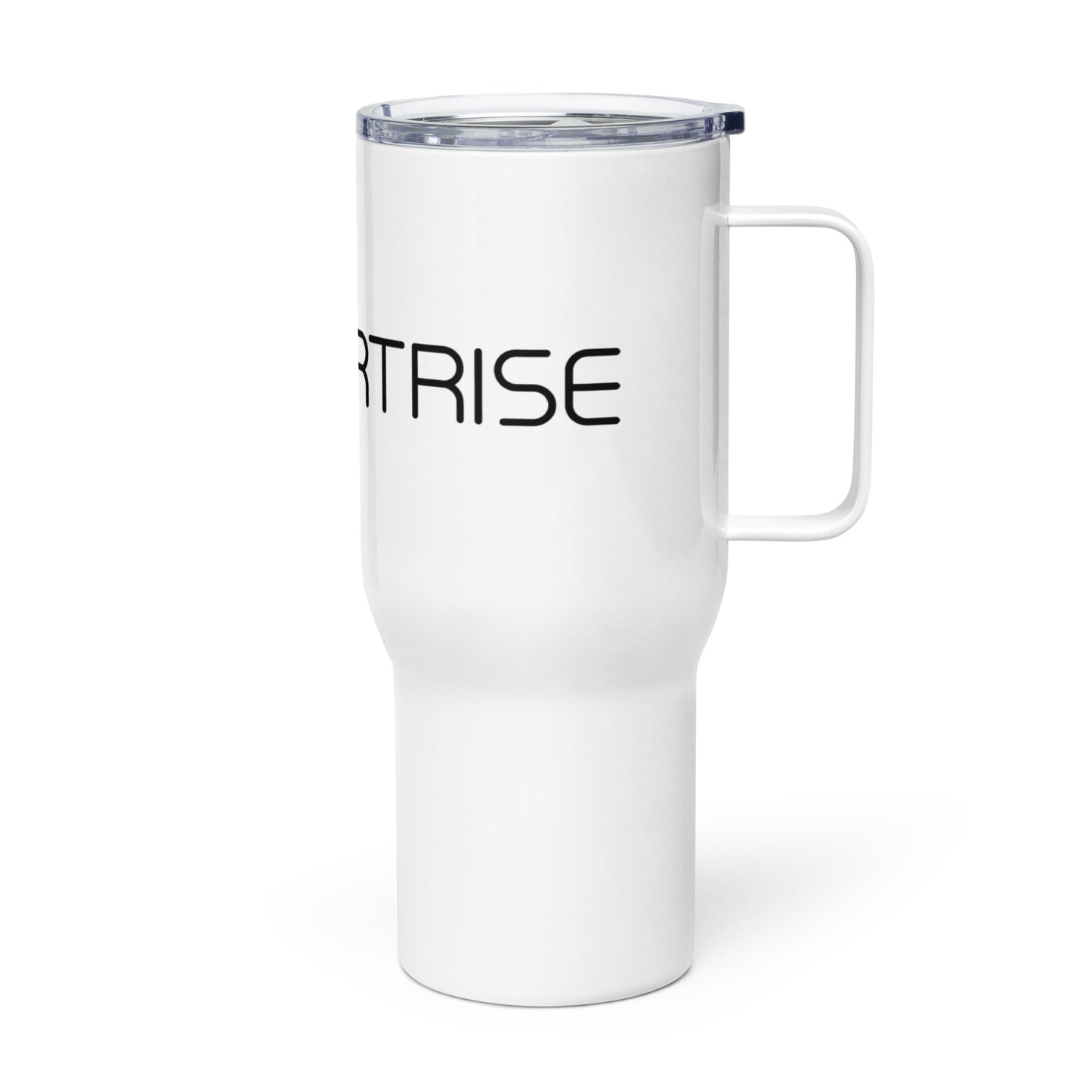 Travel mug with a handle