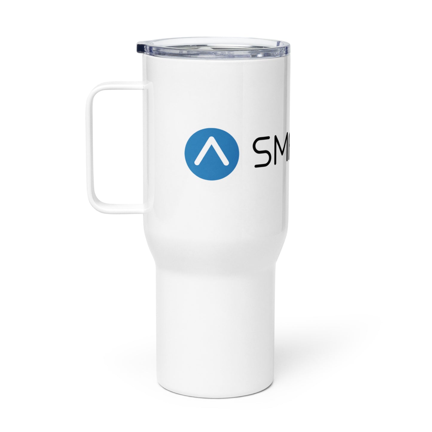 Travel mug with a handle